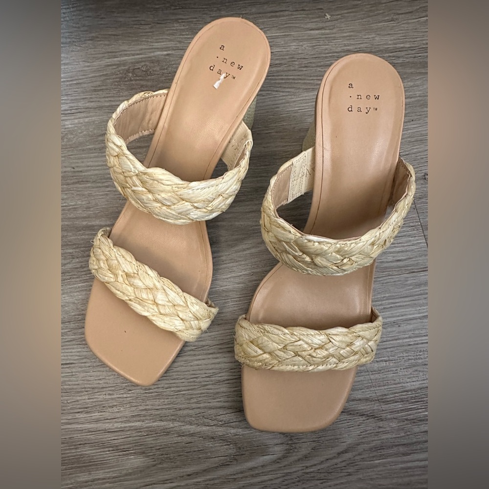 NEW Woven Braided Heeled Sandals